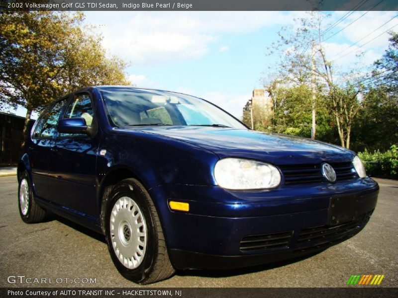 Indigo Blue Pearl / Beige 2002 Volkswagen Golf GLS TDI Sedan