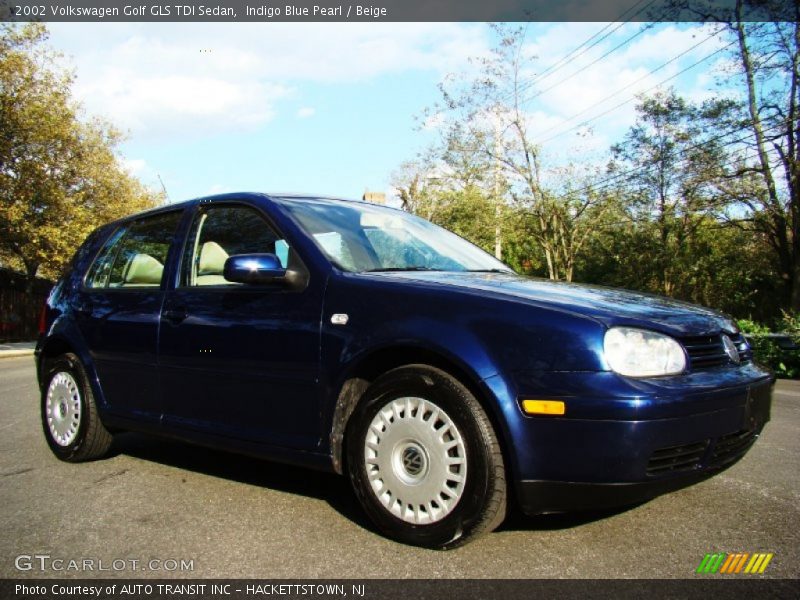 Indigo Blue Pearl / Beige 2002 Volkswagen Golf GLS TDI Sedan