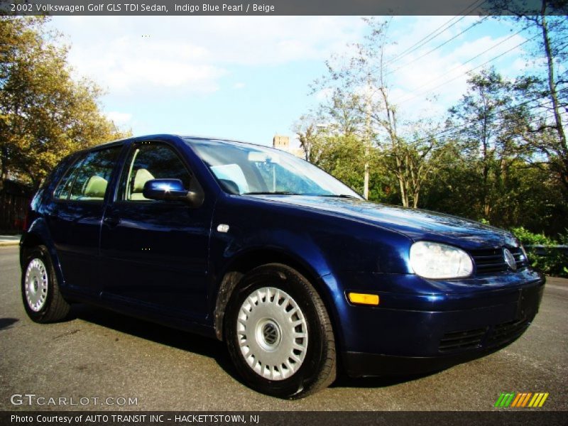 Indigo Blue Pearl / Beige 2002 Volkswagen Golf GLS TDI Sedan