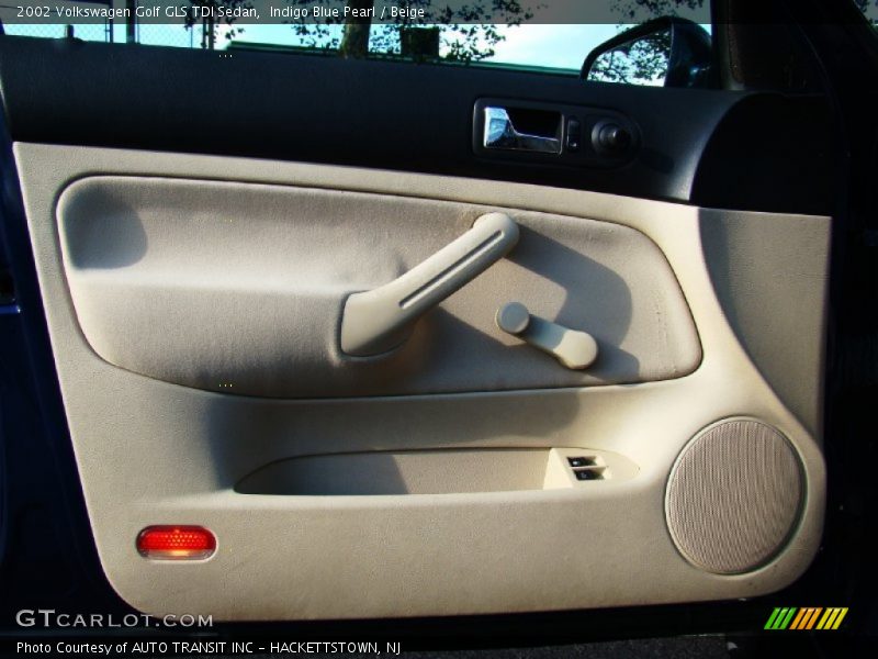 Indigo Blue Pearl / Beige 2002 Volkswagen Golf GLS TDI Sedan