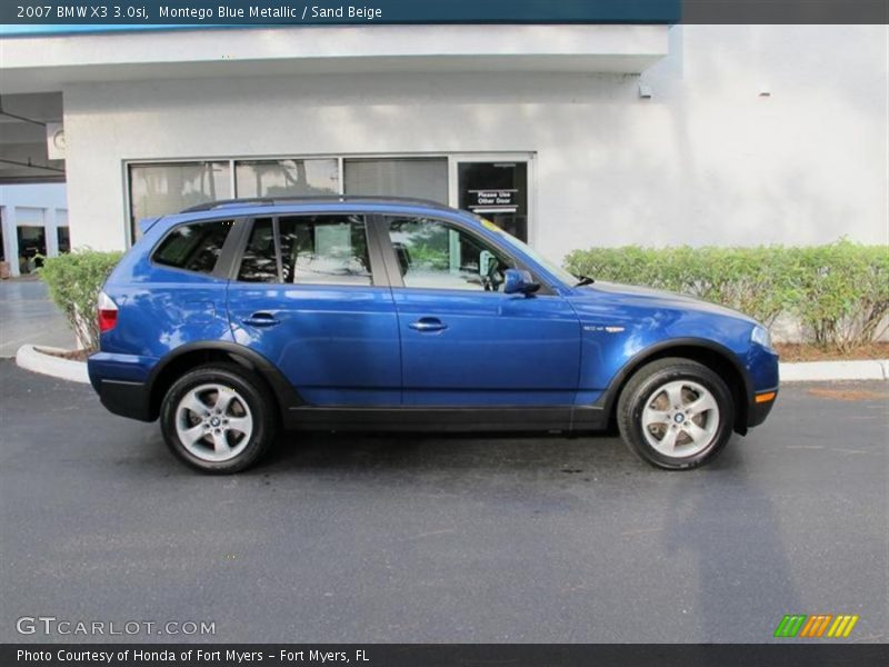 Montego Blue Metallic / Sand Beige 2007 BMW X3 3.0si