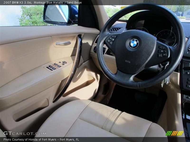 Montego Blue Metallic / Sand Beige 2007 BMW X3 3.0si