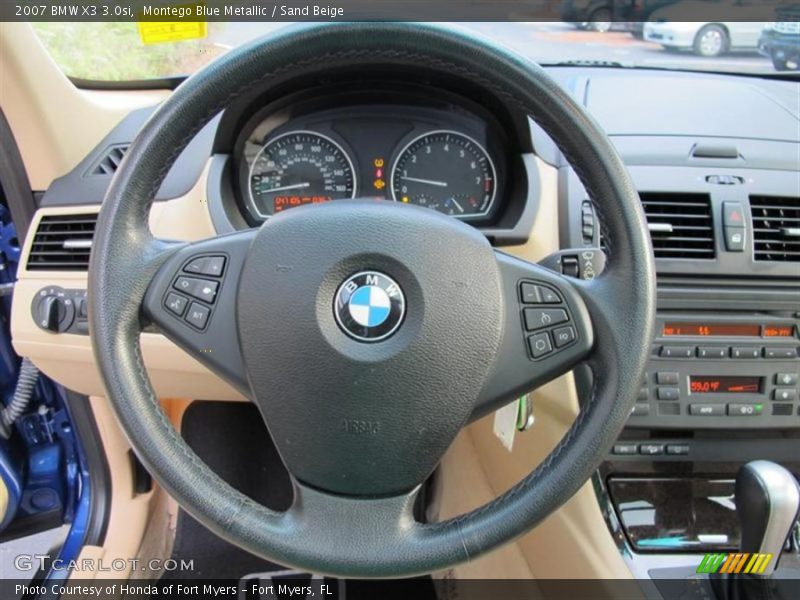 Montego Blue Metallic / Sand Beige 2007 BMW X3 3.0si