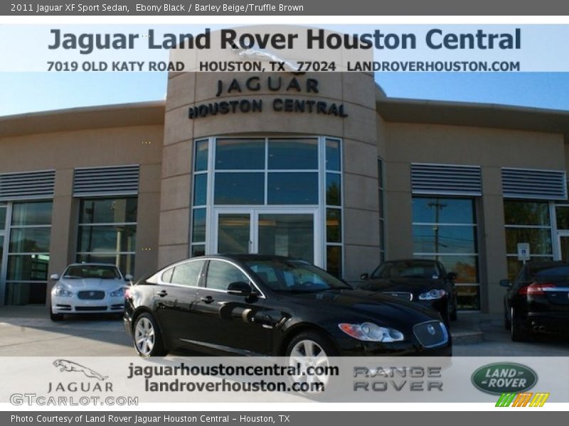 Ebony Black / Barley Beige/Truffle Brown 2011 Jaguar XF Sport Sedan