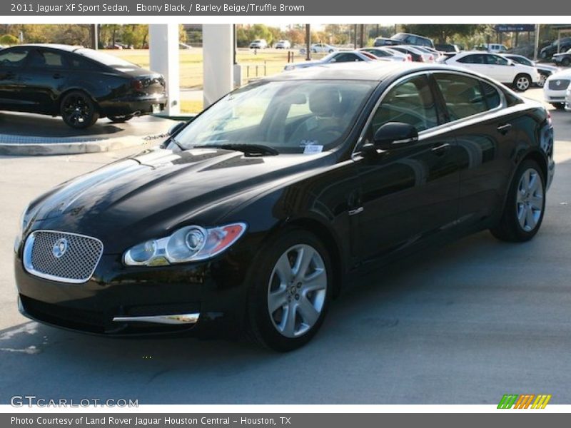 Ebony Black / Barley Beige/Truffle Brown 2011 Jaguar XF Sport Sedan