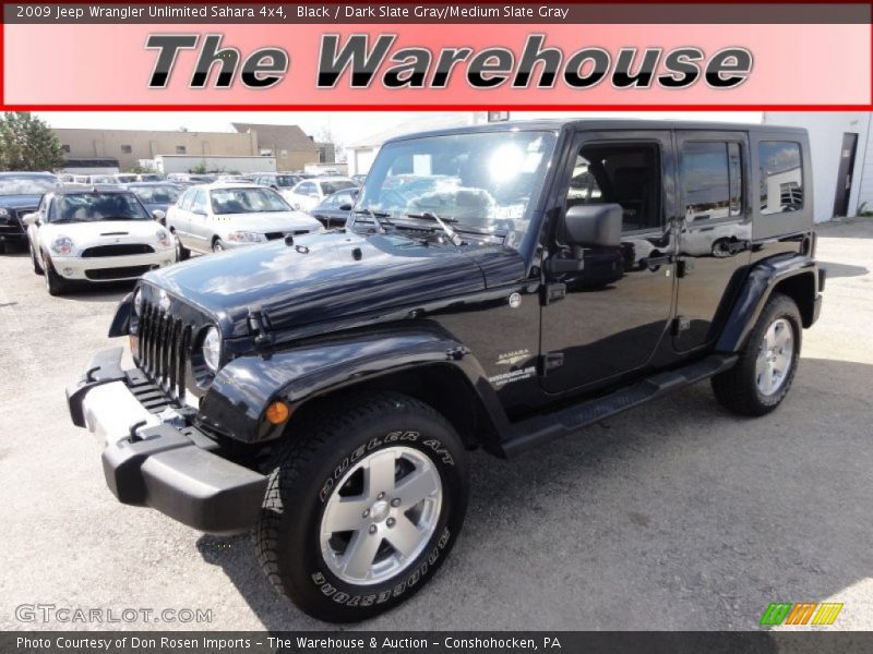 Black / Dark Slate Gray/Medium Slate Gray 2009 Jeep Wrangler Unlimited Sahara 4x4