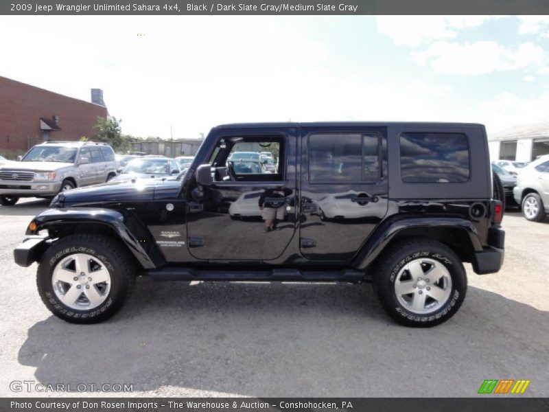 Black / Dark Slate Gray/Medium Slate Gray 2009 Jeep Wrangler Unlimited Sahara 4x4
