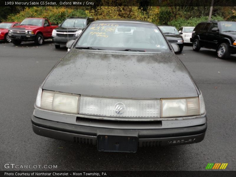 Oxford White / Grey 1989 Mercury Sable GS Sedan