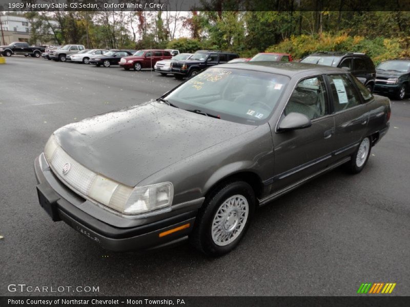 Oxford White / Grey 1989 Mercury Sable GS Sedan