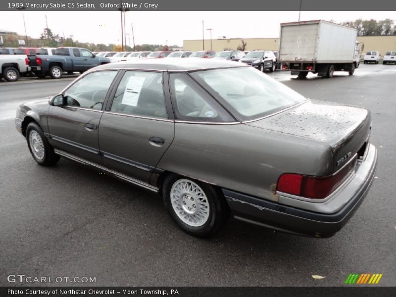 Oxford White / Grey 1989 Mercury Sable GS Sedan