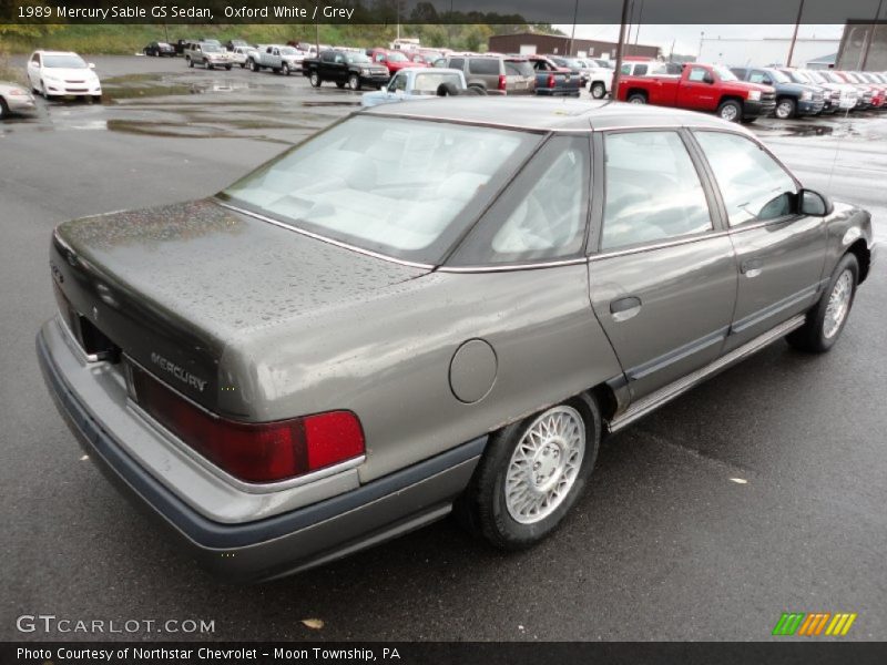 Oxford White / Grey 1989 Mercury Sable GS Sedan
