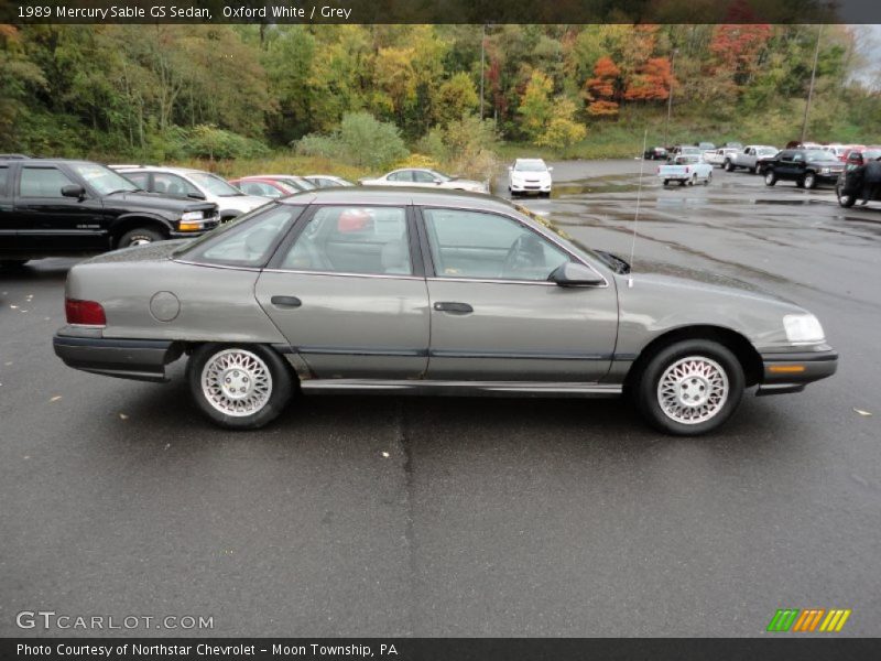 Oxford White / Grey 1989 Mercury Sable GS Sedan