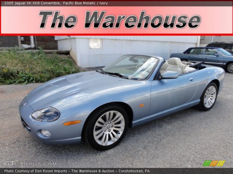 Pacific Blue Metallic / Ivory 2005 Jaguar XK XK8 Convertible