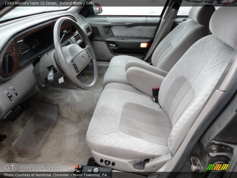 Oxford White / Grey 1989 Mercury Sable GS Sedan