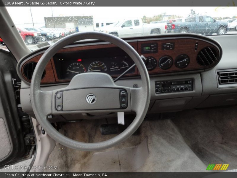 Oxford White / Grey 1989 Mercury Sable GS Sedan