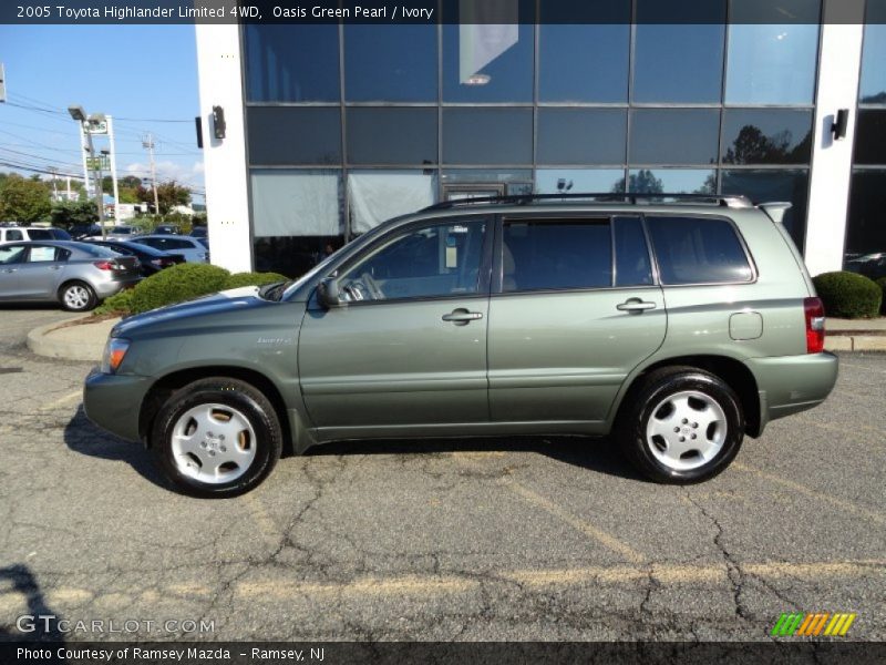 Oasis Green Pearl / Ivory 2005 Toyota Highlander Limited 4WD