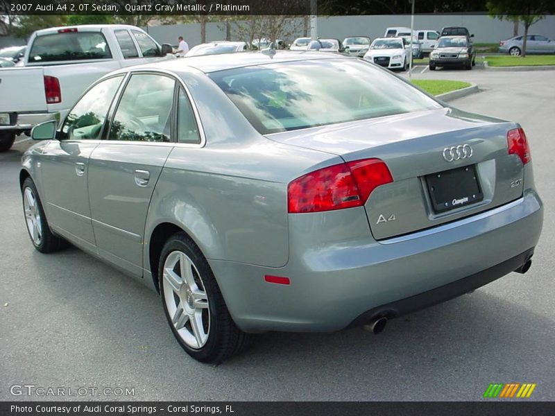 Quartz Gray Metallic / Platinum 2007 Audi A4 2.0T Sedan