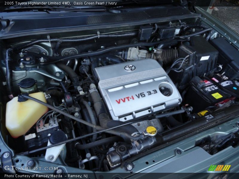Oasis Green Pearl / Ivory 2005 Toyota Highlander Limited 4WD