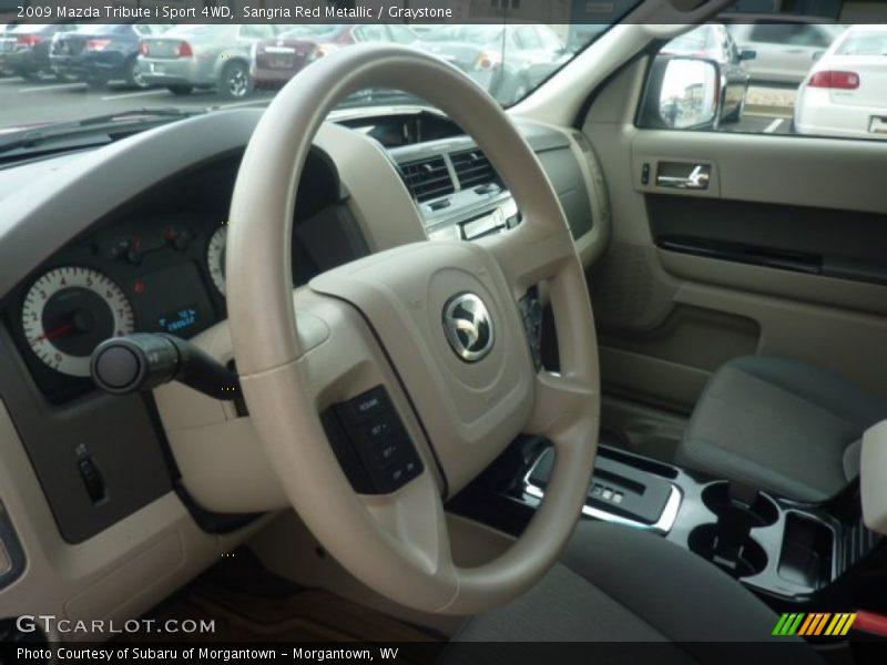 Sangria Red Metallic / Graystone 2009 Mazda Tribute i Sport 4WD