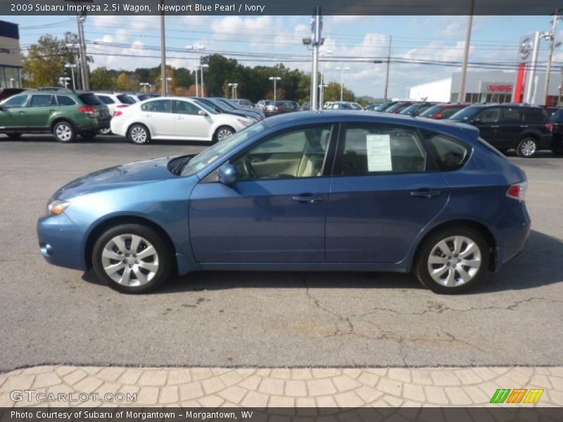 Newport Blue Pearl / Ivory 2009 Subaru Impreza 2.5i Wagon