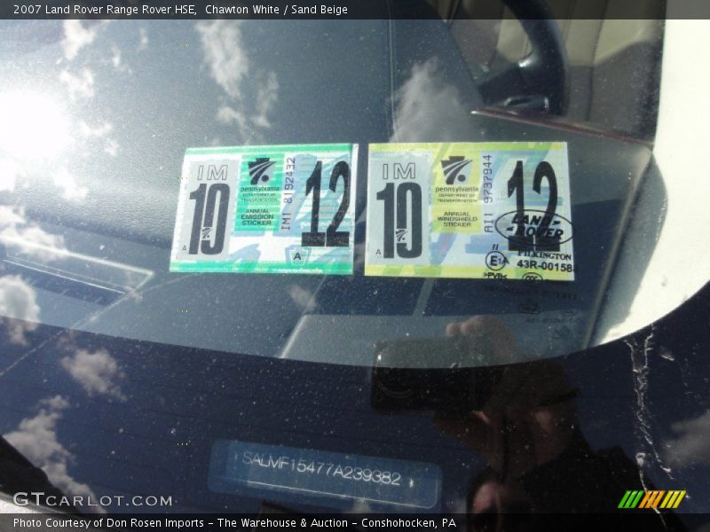 Chawton White / Sand Beige 2007 Land Rover Range Rover HSE