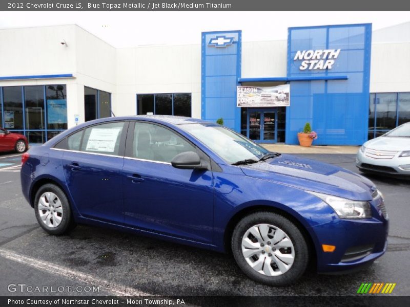 Blue Topaz Metallic / Jet Black/Medium Titanium 2012 Chevrolet Cruze LS