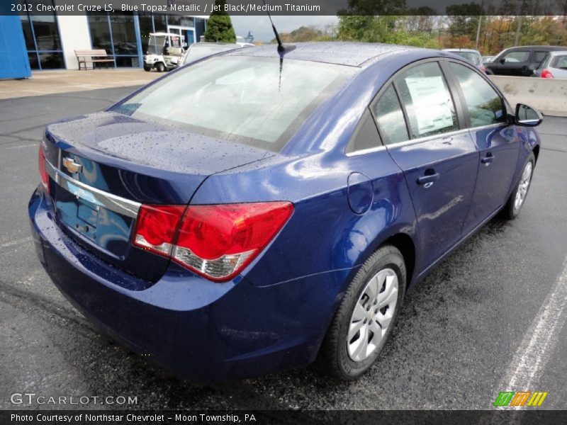 Blue Topaz Metallic / Jet Black/Medium Titanium 2012 Chevrolet Cruze LS
