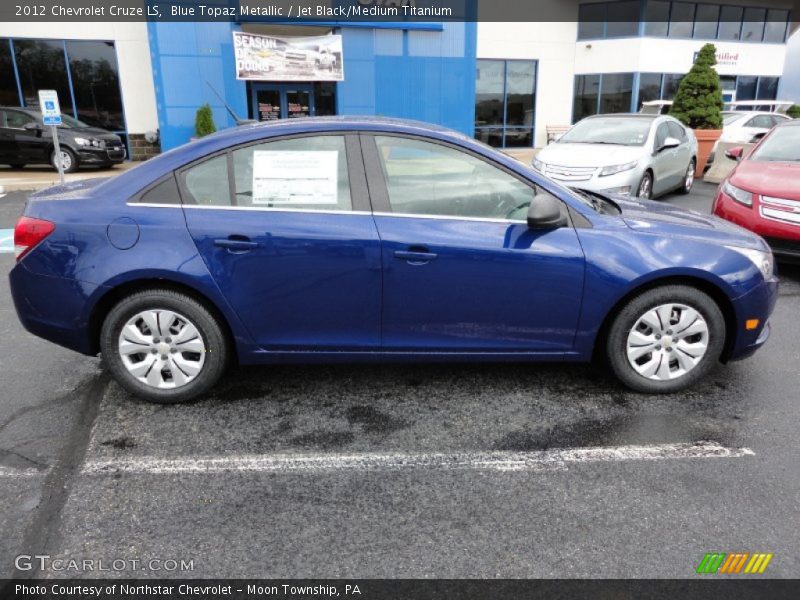 Blue Topaz Metallic / Jet Black/Medium Titanium 2012 Chevrolet Cruze LS