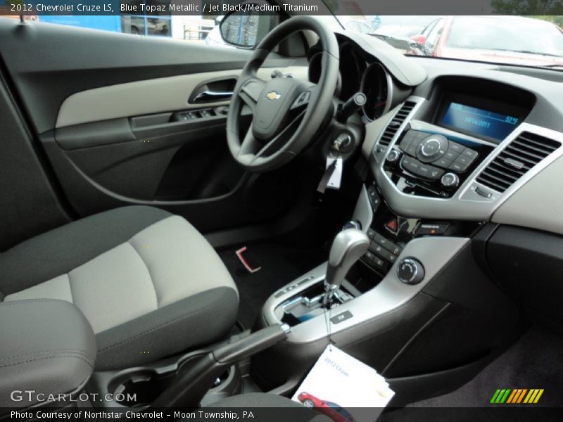 Blue Topaz Metallic / Jet Black/Medium Titanium 2012 Chevrolet Cruze LS