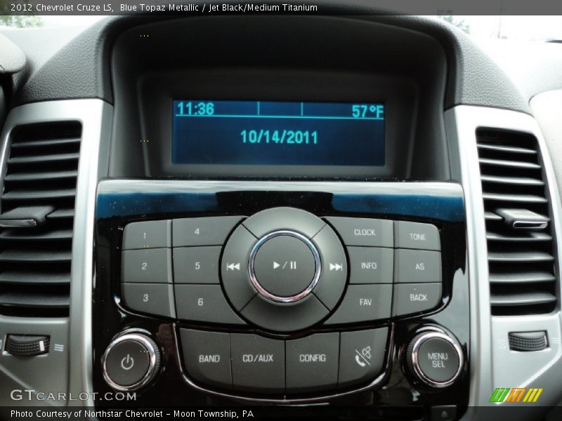 Blue Topaz Metallic / Jet Black/Medium Titanium 2012 Chevrolet Cruze LS