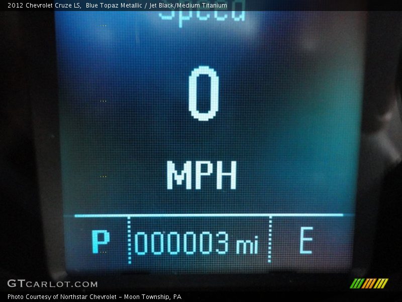 Blue Topaz Metallic / Jet Black/Medium Titanium 2012 Chevrolet Cruze LS