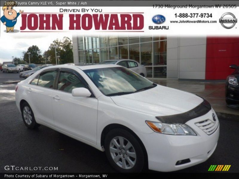 Super White / Ash 2008 Toyota Camry XLE V6