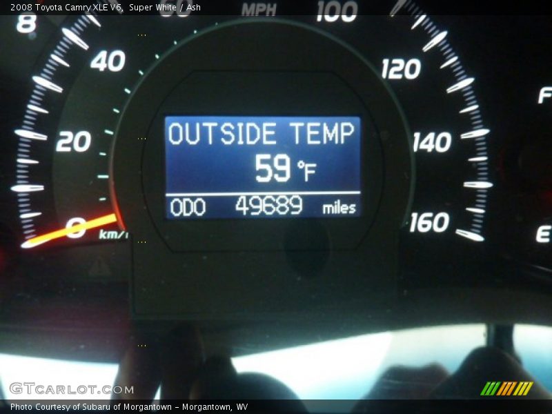 Super White / Ash 2008 Toyota Camry XLE V6