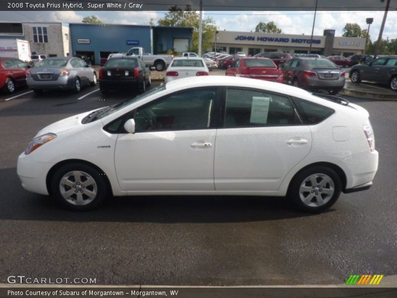 Super White / Gray 2008 Toyota Prius Hybrid