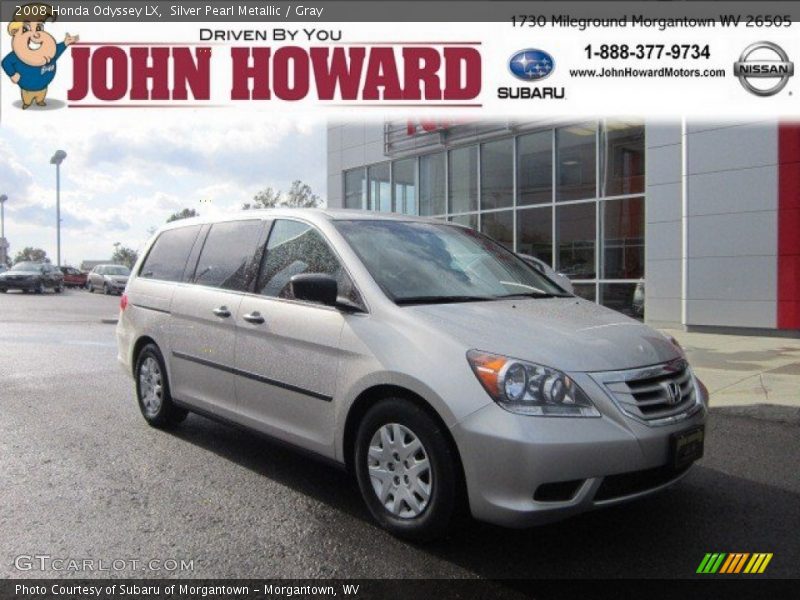 Silver Pearl Metallic / Gray 2008 Honda Odyssey LX