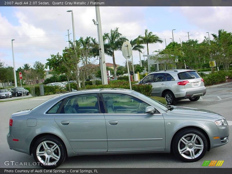 Quartz Gray Metallic / Platinum 2007 Audi A4 2.0T Sedan