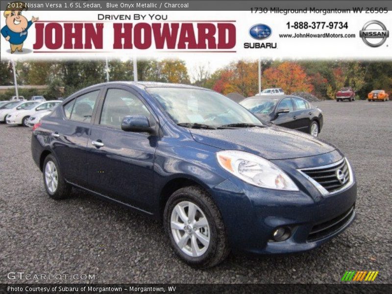 Blue Onyx Metallic / Charcoal 2012 Nissan Versa 1.6 SL Sedan