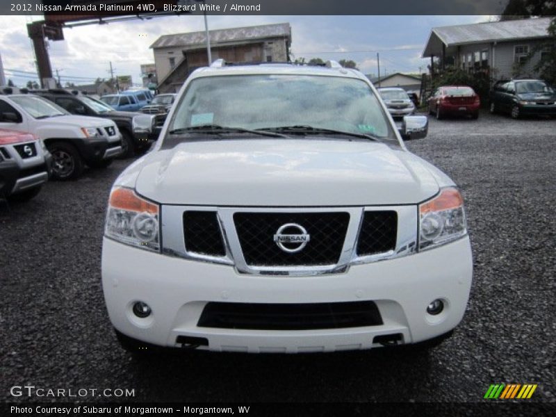 Blizzard White / Almond 2012 Nissan Armada Platinum 4WD