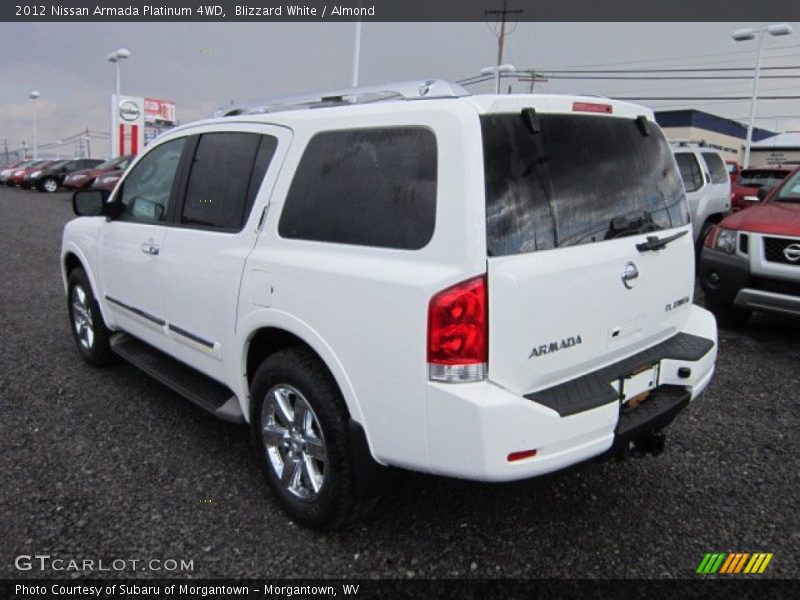 Blizzard White / Almond 2012 Nissan Armada Platinum 4WD