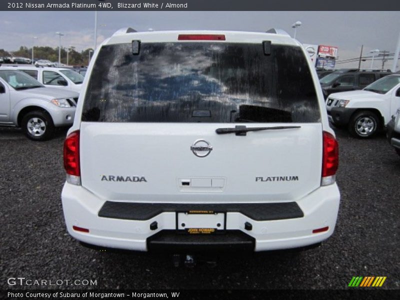 Blizzard White / Almond 2012 Nissan Armada Platinum 4WD