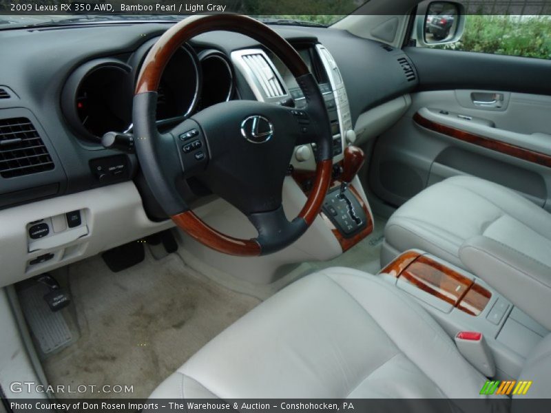 Bamboo Pearl / Light Gray 2009 Lexus RX 350 AWD