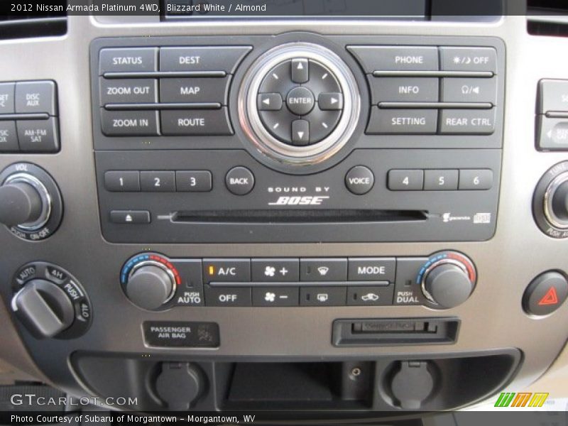 Controls of 2012 Armada Platinum 4WD