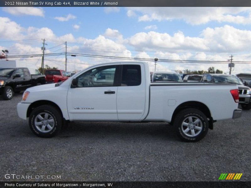 Blizzard White / Almond 2012 Nissan Titan SV King Cab 4x4