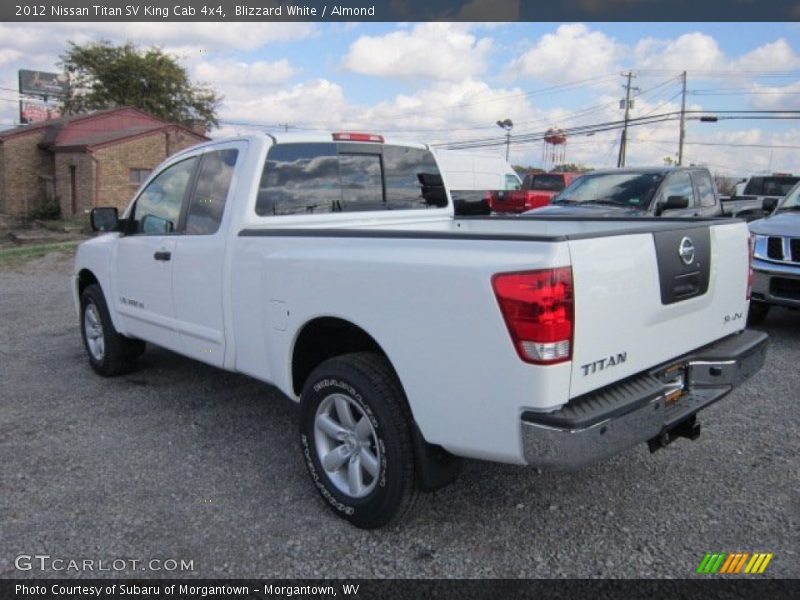 Blizzard White / Almond 2012 Nissan Titan SV King Cab 4x4