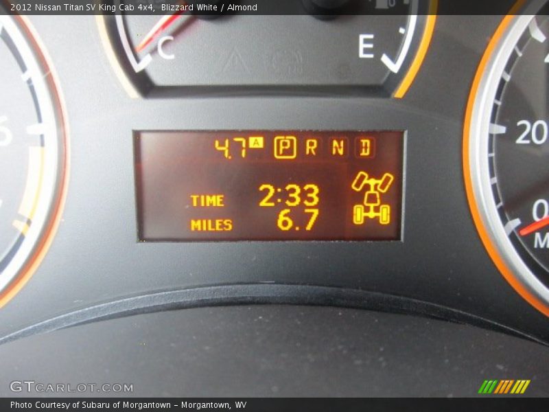Blizzard White / Almond 2012 Nissan Titan SV King Cab 4x4