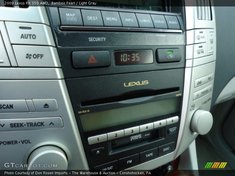 Bamboo Pearl / Light Gray 2009 Lexus RX 350 AWD