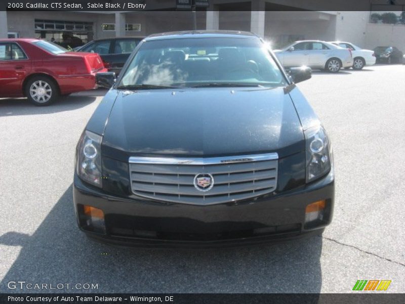 Sable Black / Ebony 2003 Cadillac CTS Sedan