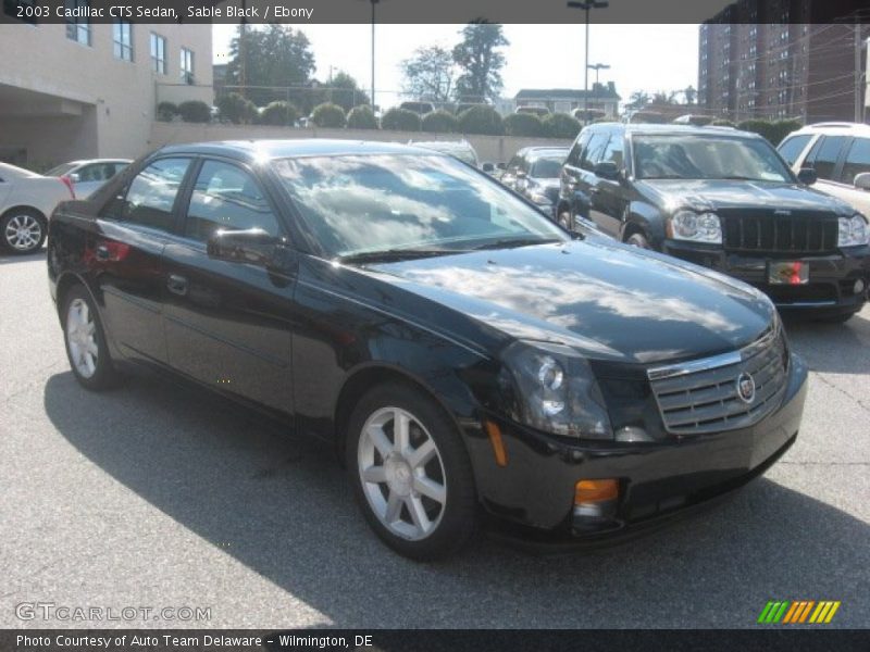 Sable Black / Ebony 2003 Cadillac CTS Sedan