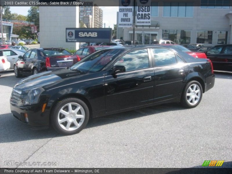 Sable Black / Ebony 2003 Cadillac CTS Sedan