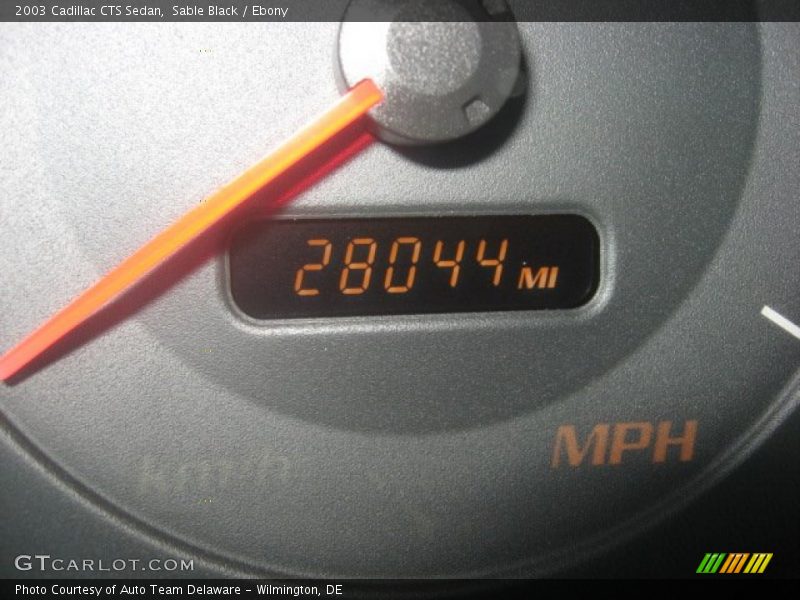 Sable Black / Ebony 2003 Cadillac CTS Sedan